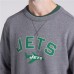 New York Jets Fanatics Heather Gray Loop Terry Pullover Sweatshirt