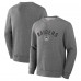 Las Vegas Raiders Fanatics Heather Gray Loop Terry Pullover Sweatshirt