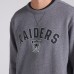 Las Vegas Raiders Fanatics Heather Gray Loop Terry Pullover Sweatshirt