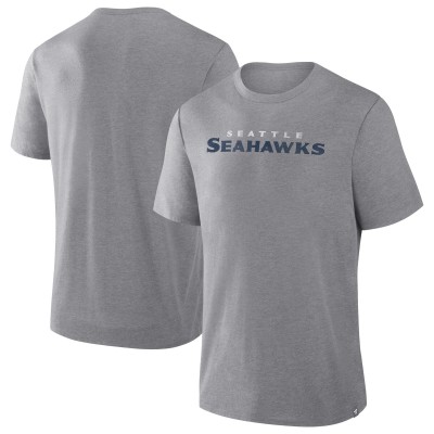Seattle Seahawks Fanatics Heather Gray Pass Rush Tri-Blend T-Shirt