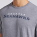 Seattle Seahawks Fanatics Heather Gray Pass Rush Tri-Blend T-Shirt