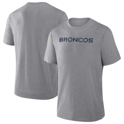 Футболка Denver Broncos Fanatics Heather Gray Pass Rush Tri-Blend