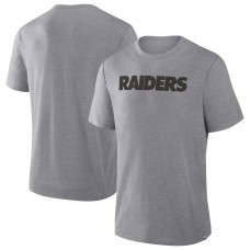 Las Vegas Raiders Fanatics Heather Gray Pass Rush Tri-Blend T-Shirt