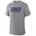 New York Giants Fanatics Heather Gray Pass Rush Tri-Blend T-Shirt