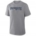 New England Patriots Fanatics Heather Gray Pass Rush Tri-Blend T-Shirt