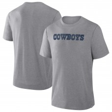 Футболка Dallas Cowboys Fanatics Heather Gray Pass Rush Tri-Blend