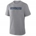 Футболка Dallas Cowboys Fanatics Heather Gray Pass Rush Tri-Blend