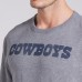 Футболка Dallas Cowboys Fanatics Heather Gray Pass Rush Tri-Blend