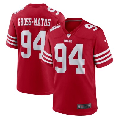 Игровая джерси Yetur Gross-Matos San Francisco 49ers Nike Team Game -  Scarlet