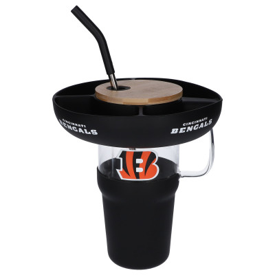 Термос Cincinnati Bengals The Memory Company 40oz. Glass with Silicone Snack Tray