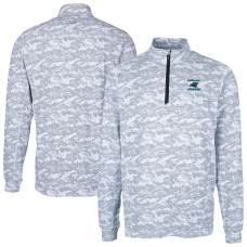 Пуловер Carolina Panthers Cutter & Buck Charcoal Traverse Camo Print Stretch DryTec