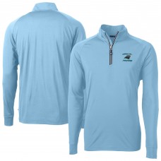 Кофта на короткой молнии Carolina Panthers Cutter & Buck  Adapt Eco Knit Stretch Recycled Raglan DryTec - Light Blue