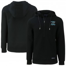 Толстовка Carolina Panthers Cutter & Buck Black Roam Eco Recycled Half-Zip