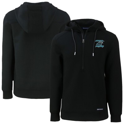 Толстовка Carolina Panthers Cutter & Buck Black Roam Eco Recycled Half-Zip