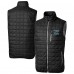 Carolina Panthers Cutter & Buck Black Rainier PrimaLoft Eco Insulated Full-Zip Puffer Vest