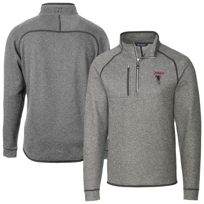 Куртка на короткой молнии Atlanta Falcons Cutter & Buck Heather Gray Mainsail Sweater-Knit