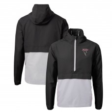Куртка на короткой молнии Atlanta Falcons Cutter & Buck Black/Gray Charter Eco Recycled Anorak