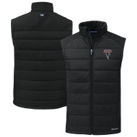 Atlanta Falcons Cutter & Buck Black Evoke Hybrid Eco Softshell Recycled Full-Zip Vest
