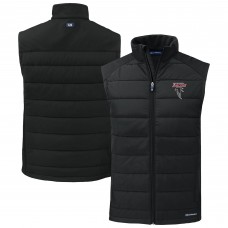 Atlanta Falcons Cutter & Buck Black Evoke Hybrid Eco Softshell Recycled Full-Zip Vest