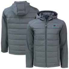 Толстовка Carolina Panthers Cutter & Buck Gray Evoke Hybrid Eco Softshell Recycled Full-Zip Jacket Толстовка Carolina Panthers Cutter & Buck Gray Evoke Hybrid Eco Softshell Recycled Full-Zip Jacket