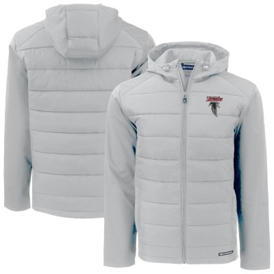 Толстовка на молнии Atlanta Falcons Cutter & Buck Light Gray Evoke Hybrid Eco Softshell Recycled