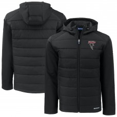 Толстовка на молнии Atlanta Falcons Cutter & Buck Black Evoke Hybrid Eco Softshell Recycled