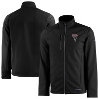 Толстовка на молнии Atlanta Falcons Cutter & Buck Black Evoke Eco Softshell Recycled