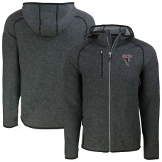 Толстовка Толстовка на молнии Atlanta Falcons Cutter & Buck Heather Charcoal Mainsail Raglan
