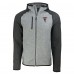 Толстовка Толстовка на молнии Atlanta Falcons Cutter & Buck Heather Gray Mainsail Raglan