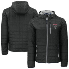 Куртка Atlanta Falcons Cutter & Buck Black Rainier PrimaLoft Eco Insulated Full-Zip Puffer