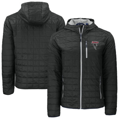 Куртка Atlanta Falcons Cutter & Buck Black Rainier PrimaLoft Eco Insulated Full-Zip Puffer