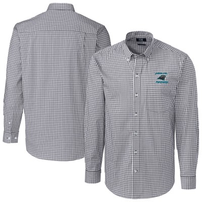 Рубашка Carolina Panthers Cutter & Buck Charcoal Gingham