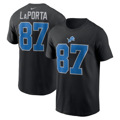 Футболка Sam LaPorta Detroit Lions Nike Name & Number - Black