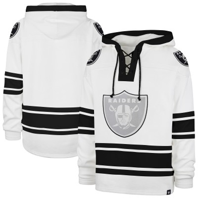 Las Vegas Raiders 47 White After Image Superior Lacer with Hood