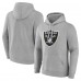 Las Vegas Raiders Fanatics Heather Gray Deliver Fleece Pullover Hoodie