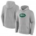 New York Jets Fanatics Heather Gray Deliver Fleece Pullover Hoodie New York Jets Fanatics Heather Gray Deliver Fleece Pullover Hoodie