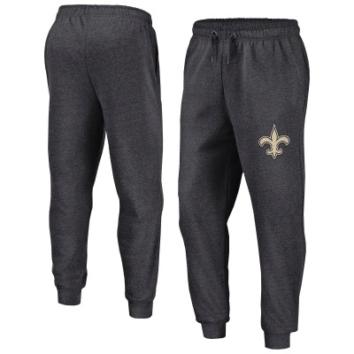 New Orleans Saints Fanatics Heather Charcoal Boost Fleece Joggers