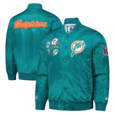 Куртка на кнопках Miami Dolphins Starter Aqua Exclusive Satin