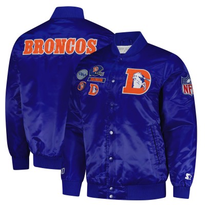 Куртка на кнопках Denver Broncos Starter Royal Exclusive Satin