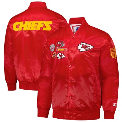 Куртка Kansas City Chiefs Starter Exclusive Satin Full-Snap Varsity - Red