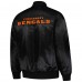 Cincinnati Bengals Starter Black Exclusive Satin Full-Snap Varsity Jacket
