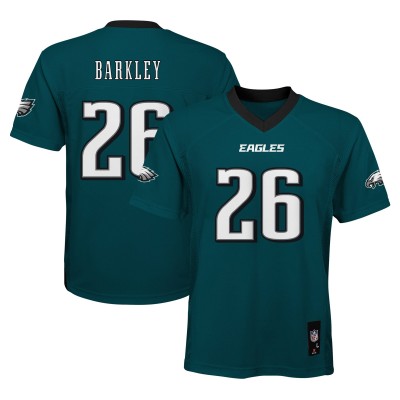 Дошкольникам Philadelphia Eagles Saquon Barkley Midnight Green Replica Player Jersey