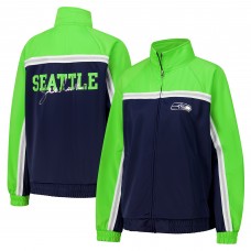 Женская Seattle Seahawks G-III 4Her by Carl Banks College Navy Post Game Full-Zip Track Jacket