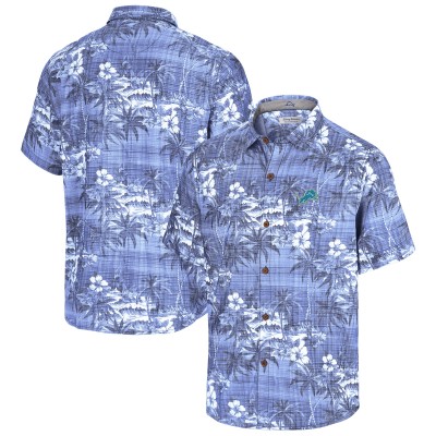 Рубашка с коротким рукавом Detroit Lions Tommy Bahama Coconut Point Isla Palmetta Camp - Blue
