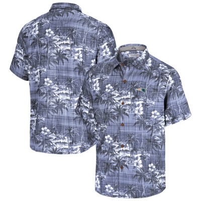 New England Patriots Tommy Bahama Navy Coconut Point Isla Palmetta Camp Button-Up Shirt