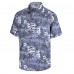 New England Patriots Tommy Bahama Navy Coconut Point Isla Palmetta Camp Button-Up Shirt