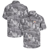 Pittsburgh Steelers Tommy Bahama Black Coconut Point Isla Palmetta Camp Button-Up Shirt
