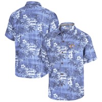 Los Angeles Rams Tommy Bahama Coconut Point Isla Palmetta Camp Button-Up Shirt - Powder Blue