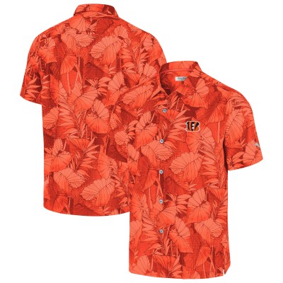 Cincinnati Bengals Tommy Bahama Orange Bahama Coast Nuevo Fronds Camp Button-Up Shirt