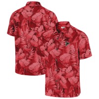 Рубашка с коротким рукавом Atlanta Falcons Tommy Bahama Red Bahama Coast Nuevo Fronds Camp